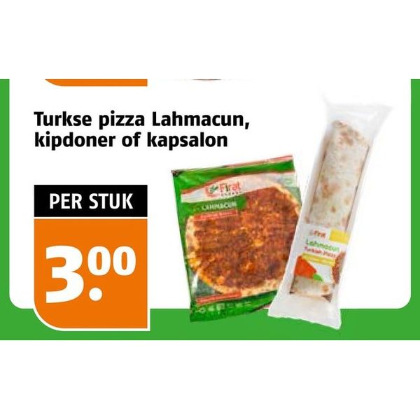 Turkse pizza Lahmacun, kipdoner of kapsalon