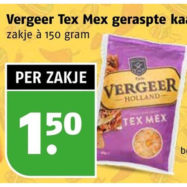 Vergeer Tex Mex geraspte kaas