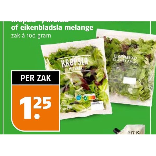 Kropsla, krulsla of eikenbladsla melange