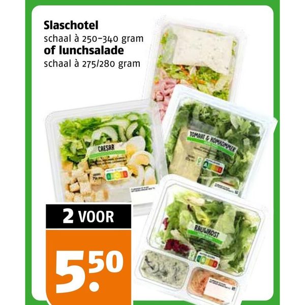 Slaschotel of lunchsalade