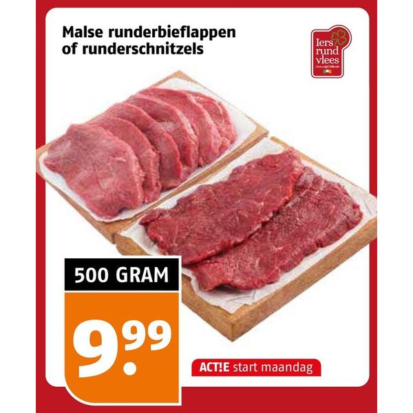 Malse runderbieflappen of runderschnitzels