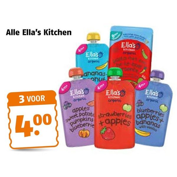 Organic babyvoeding knijpzakjes