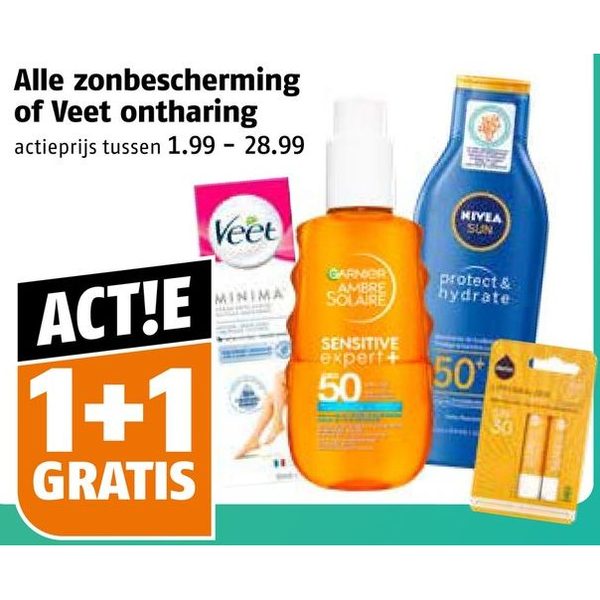 Alle zonbescherming of Veet ontharing