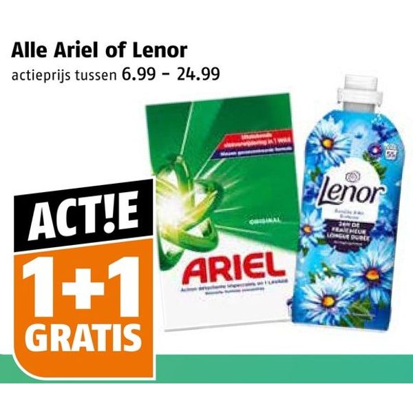 Ariel of Lenor wasmiddel/wasverzachter