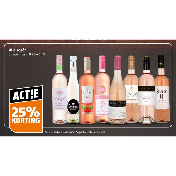 Diverse rosé wijnen
