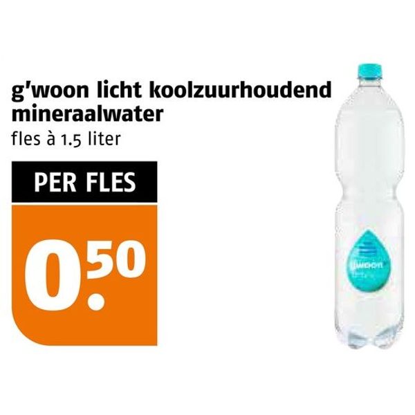 g'woon licht koolzuurhoudend mineraalwater