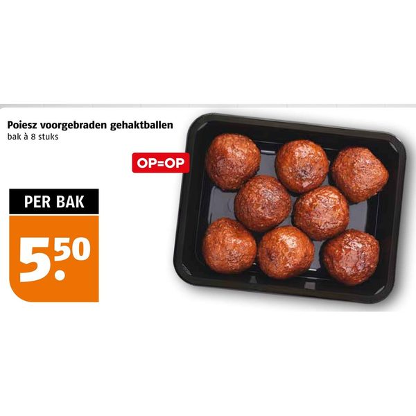 Poiesz voorgebraden gehaktballen
