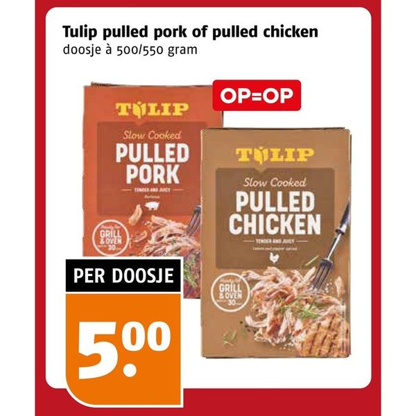 Tulip pulled pork of pulled chicken