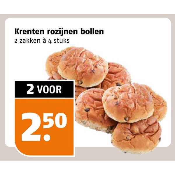 Krenten rozijnen bollen