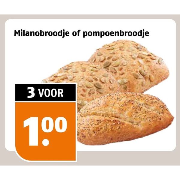 Milanobroodje of pompoenbroodje
