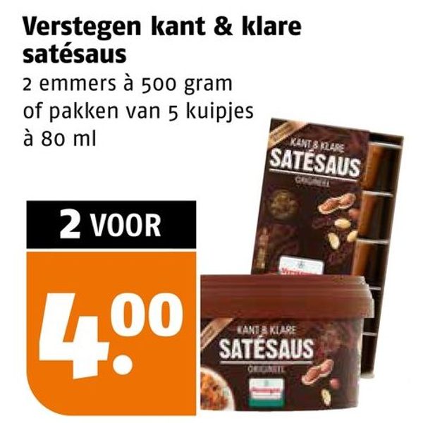 Verstegen kant & klare satésaus