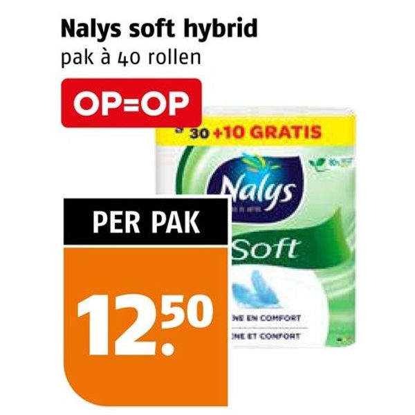 Soft hybrid toiletpapier