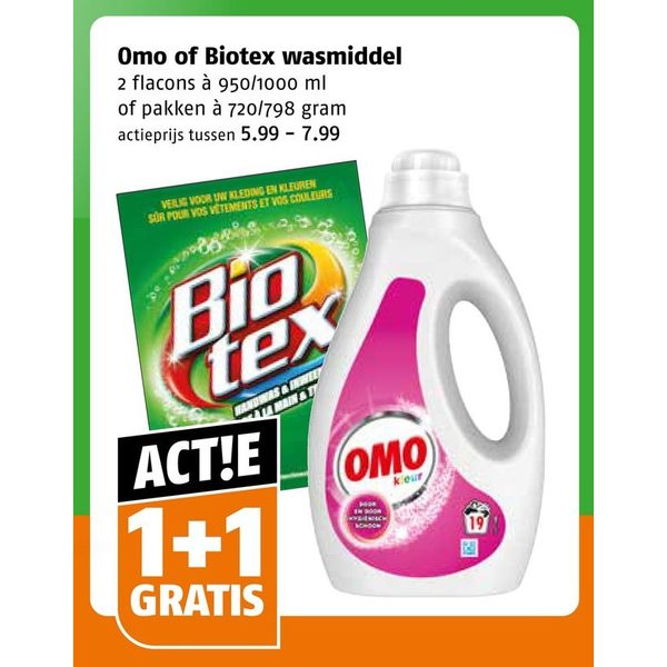 Omo of Biotex wasmiddel