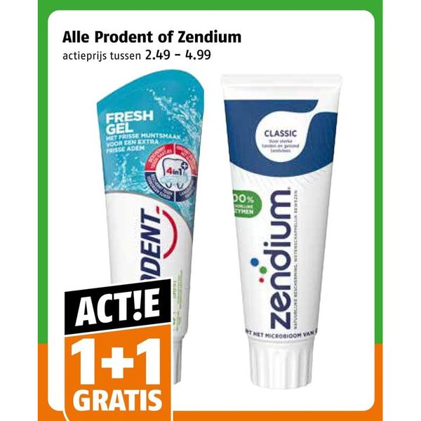 Alle Prodent of Zendium tandpasta