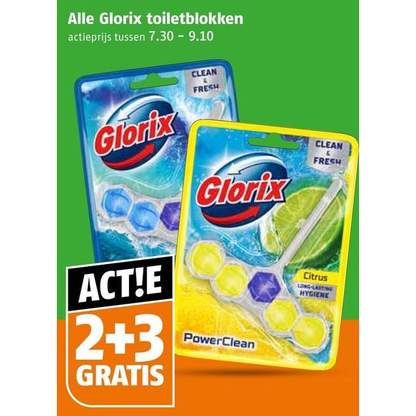 Alle Glorix toiletblokken