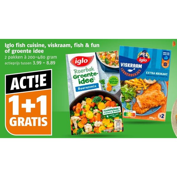 Iglo fish cuisine, viskraam, fish & fun of groente idee