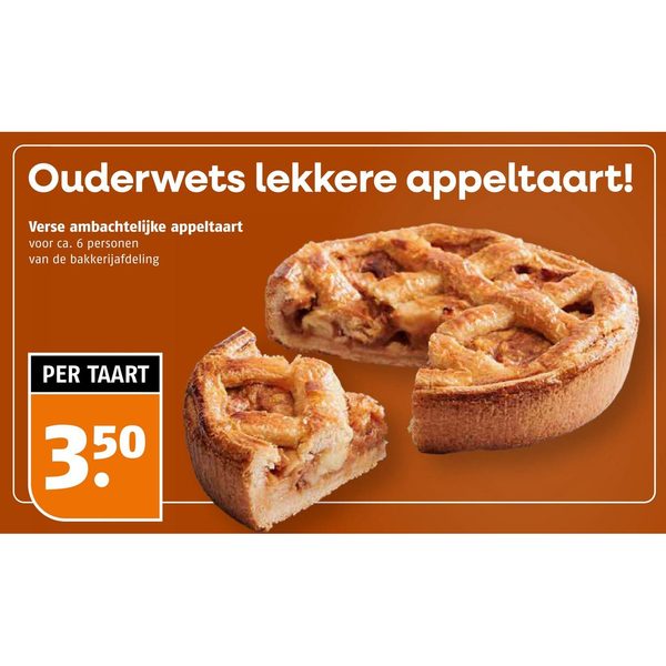 Verse ambachtelijke appeltaart