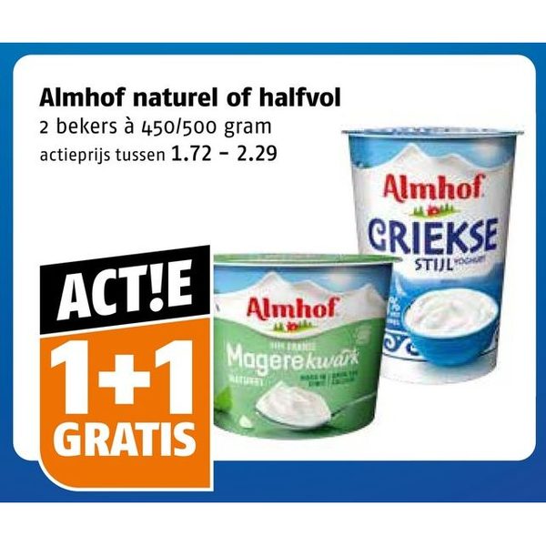 Natuurlijk of halfvol yoghurt/kwark
