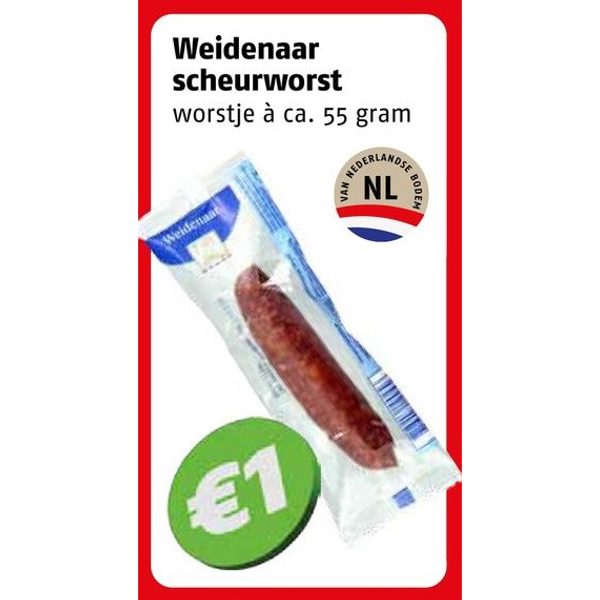 Weidenaar scheurworst