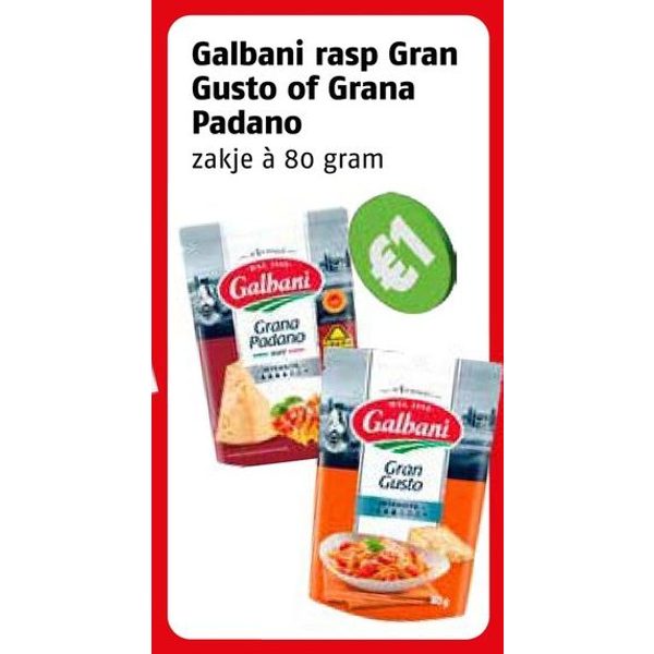 Galbani rasp Gran Gusto of Grana Padano