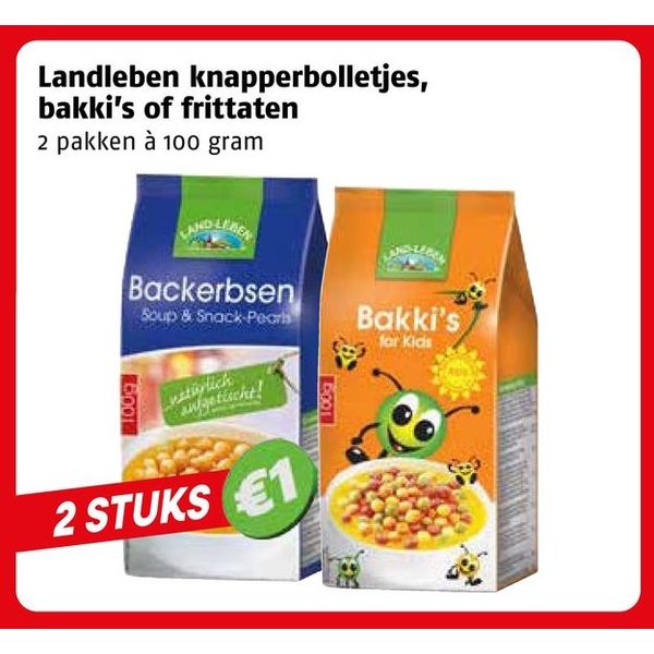 Landleben knapperbolletjes, bakki's of frittaten