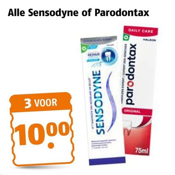 Alle Sensodyne of Parodontax