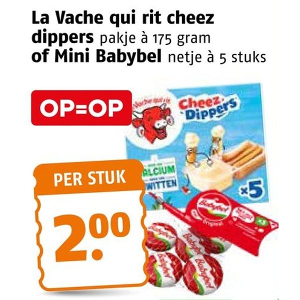 La Vache qui rit cheez dippers of Mini Babybel