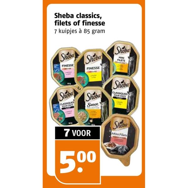 Sheba classics, filets of finesse kattenvoer