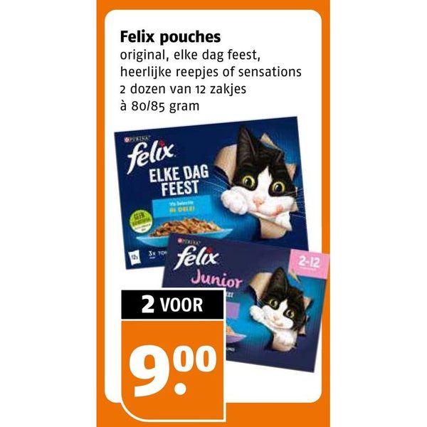 Felix pouches kattenvoer