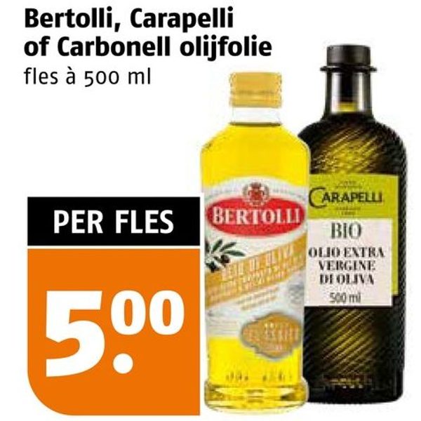 Bertolli, Carapelli of Carbonell olijfolie