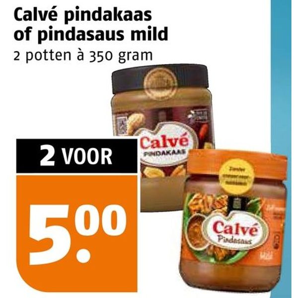 Calvé pindakaas of pindasaus mild