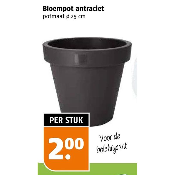 Bloempot antraciet