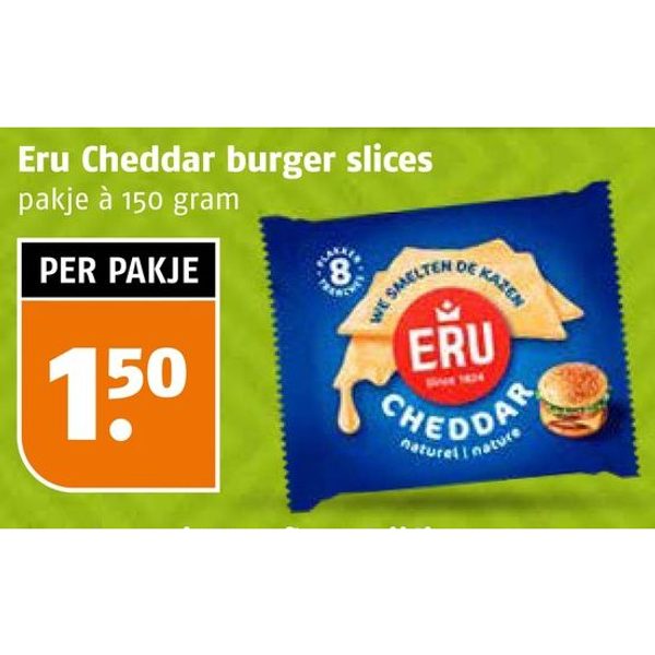 Eru Cheddar burger slices