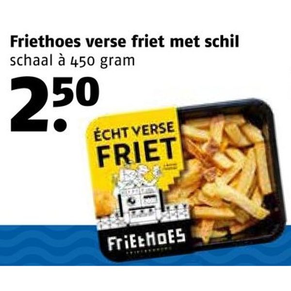 Friet hoes verse friet met schil