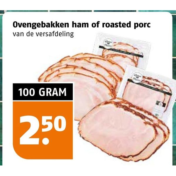 Ovengebakken ham of roasted porc