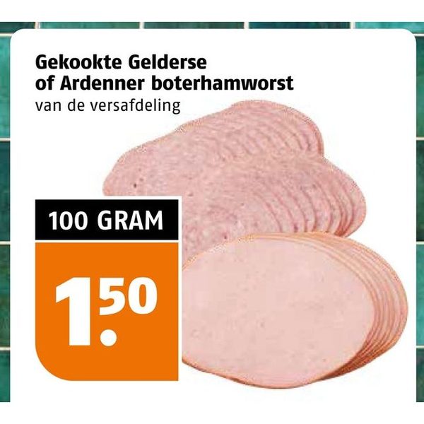 Gekookte Gelderse of Ardenner boterhamworst