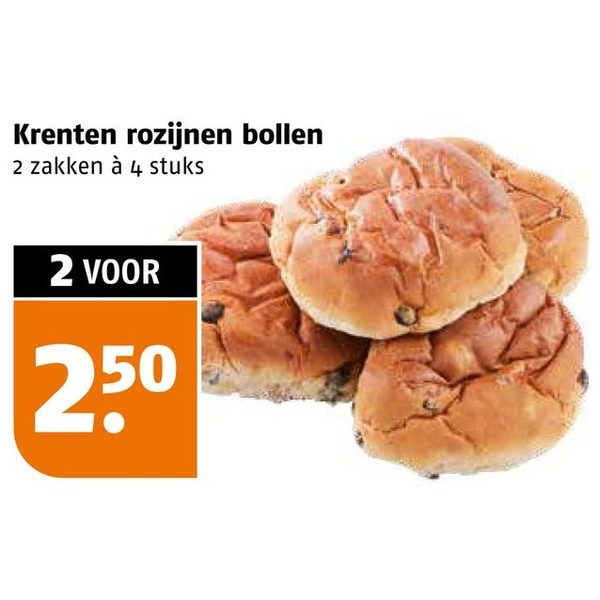 Krenten rozijnen bollen