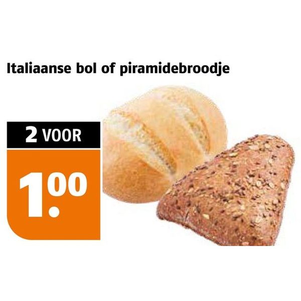 Italiaanse bol of piramidebroodje