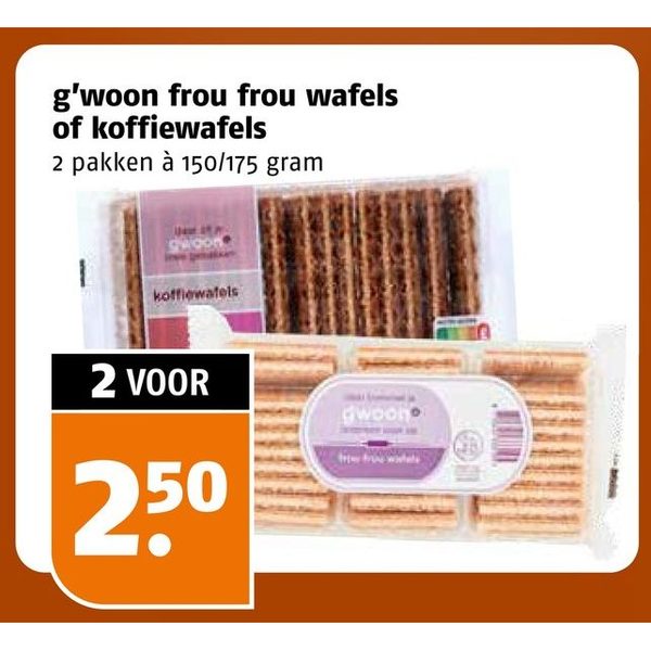 g'woon frou frou wafels of koffiewafels