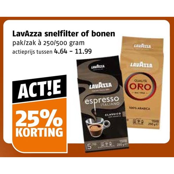 Lavazza snelfilter of bonen