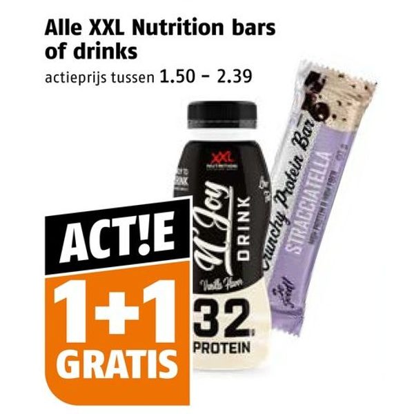 Alle XXL Nutrition bars of drinks