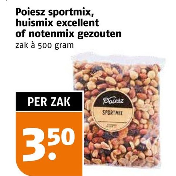 Poiesz sportmix, huismix excellent of notenmix gezouten