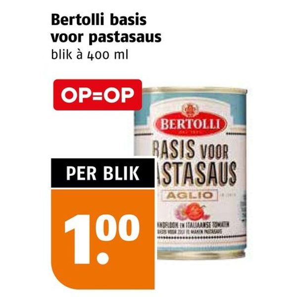 Bertolli basis voor pastasaus