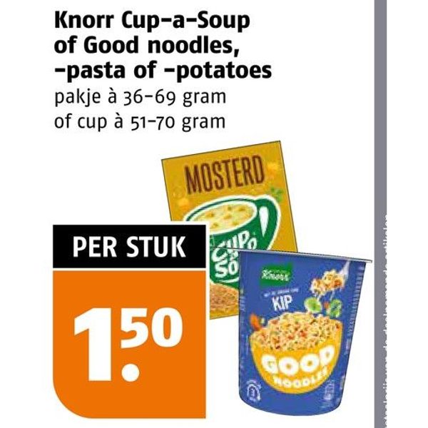 Cup-a-Soup of Good noodles/pasta/potatoes