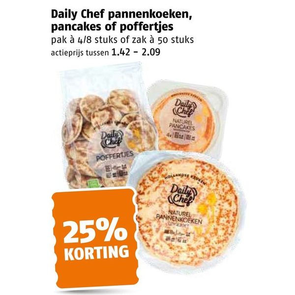 Daily Chef pannenkoeken, pancakes of poffertjes