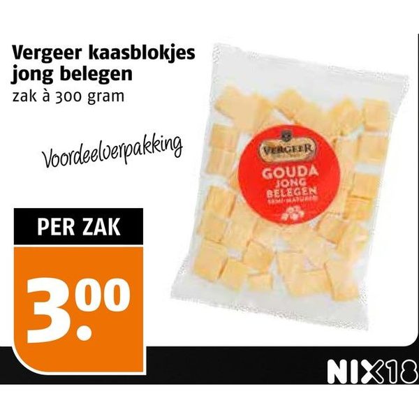 Kaasblokjes jong belegen