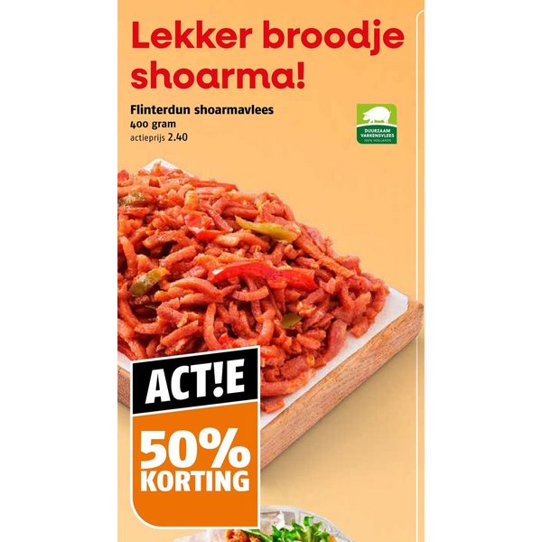 Flinterdun shoarmavlees