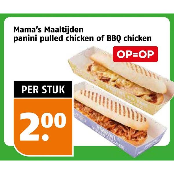 Panini pulled chicken of BBQ chicken