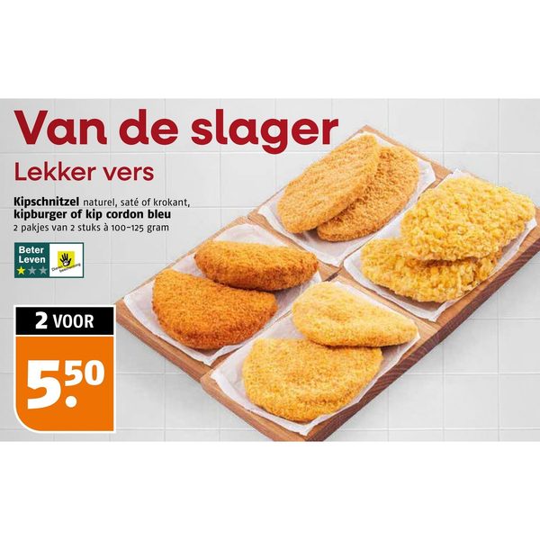 Kipschnitzel, kipburger of kip cordon bleu