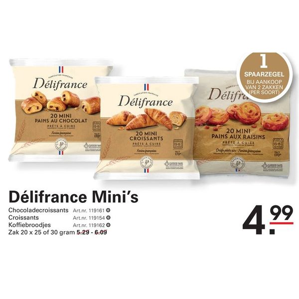 Mini's (Chocoladecroissants, Croissants, Koffiebroodjes)